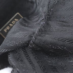 Prada Tessuto Nylon Triangle Logo Leather Shoulder Bag Crossbody Messenger Black — view 8