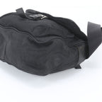 Prada Tessuto Nylon Triangle Logo Leather Shoulder Bag Crossbody Messenger Black — view 4