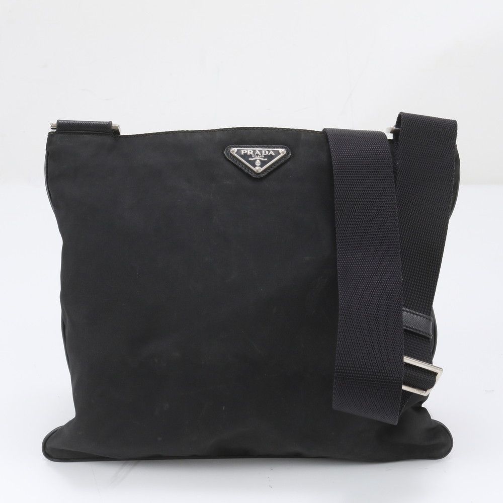 Prada Tessuto Nylon Triangle Logo Shoulder Bag Crossbody Messenger Business