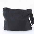 Prada Tessuto Nylon Triangle Logo Leather Shoulder Bag Crossbody Messenger — view 3