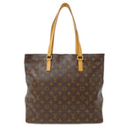 Louis Vuitton Tote Monogram Canvas Cabas Mezzo Brown Handbag Zipper Type — view 2