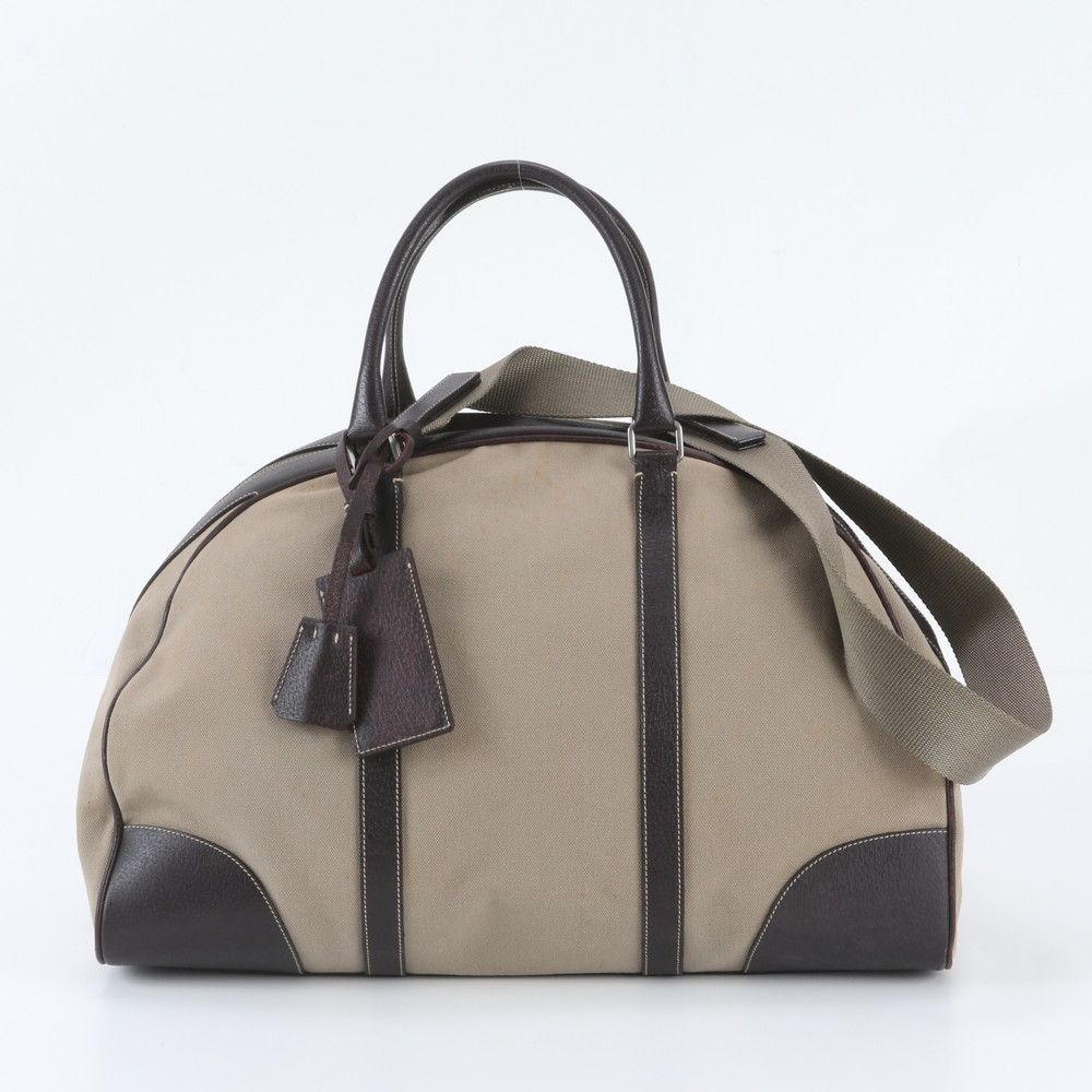 Prada Leather Canvas 2-Way Boston Bag — view 2