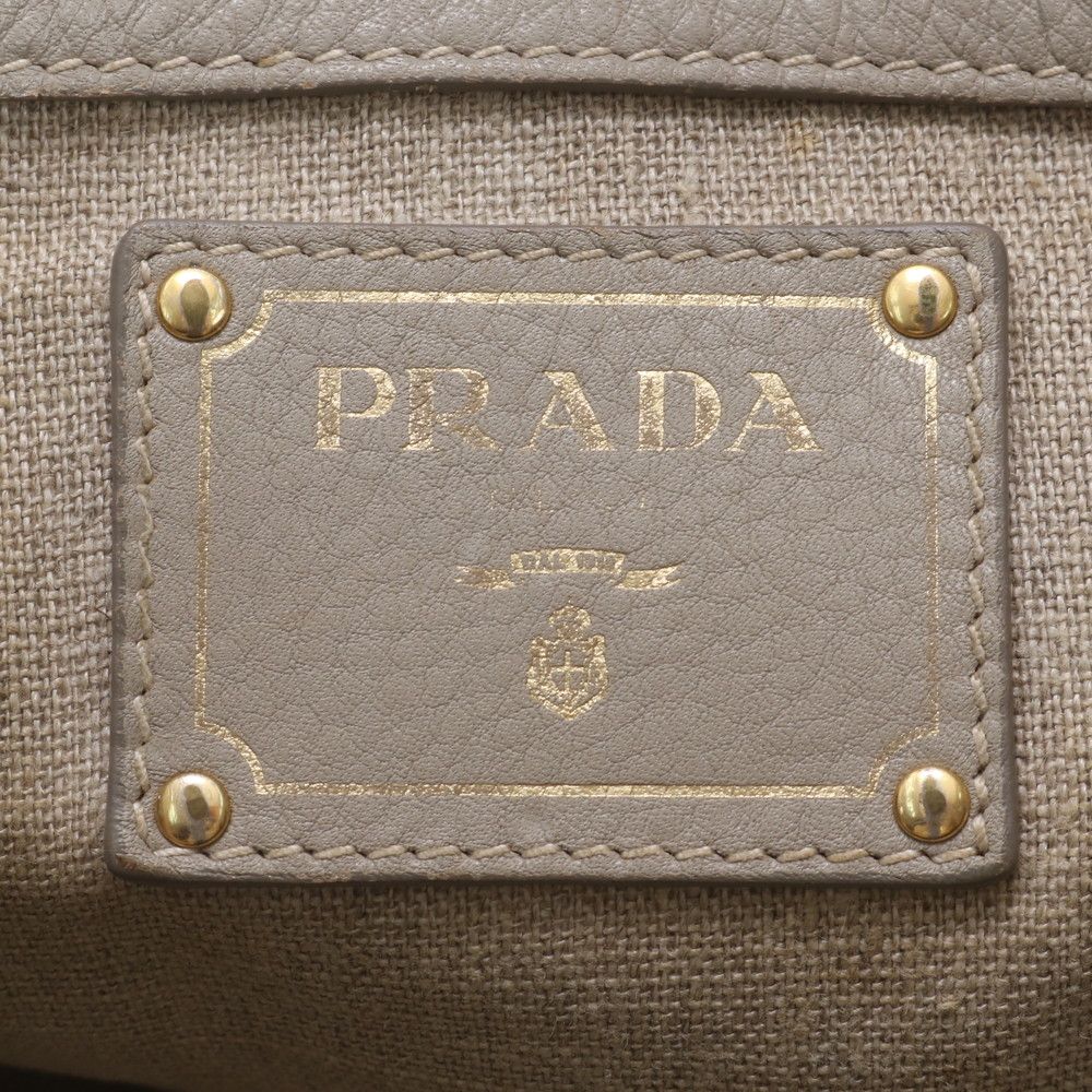 Prada Vitello Daino Leather Tote Bag — view 8