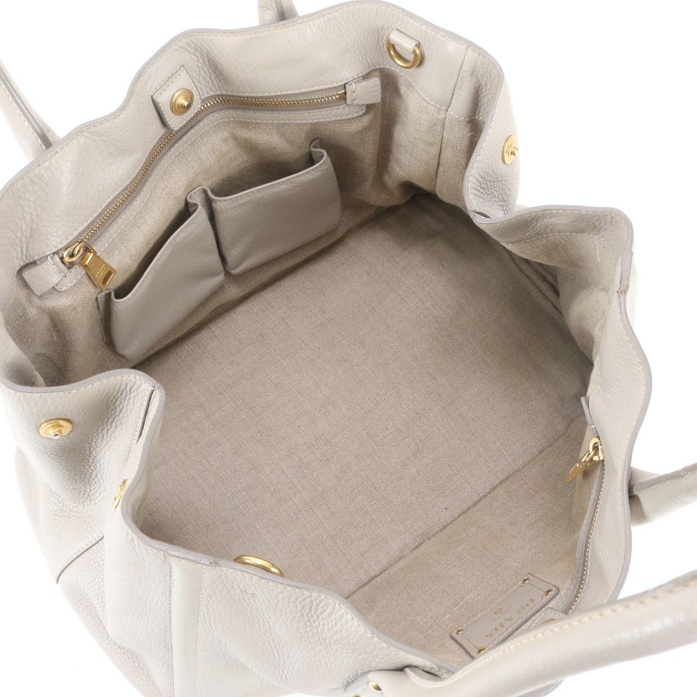 Prada Vitello Daino Leather Tote Bag — view 7