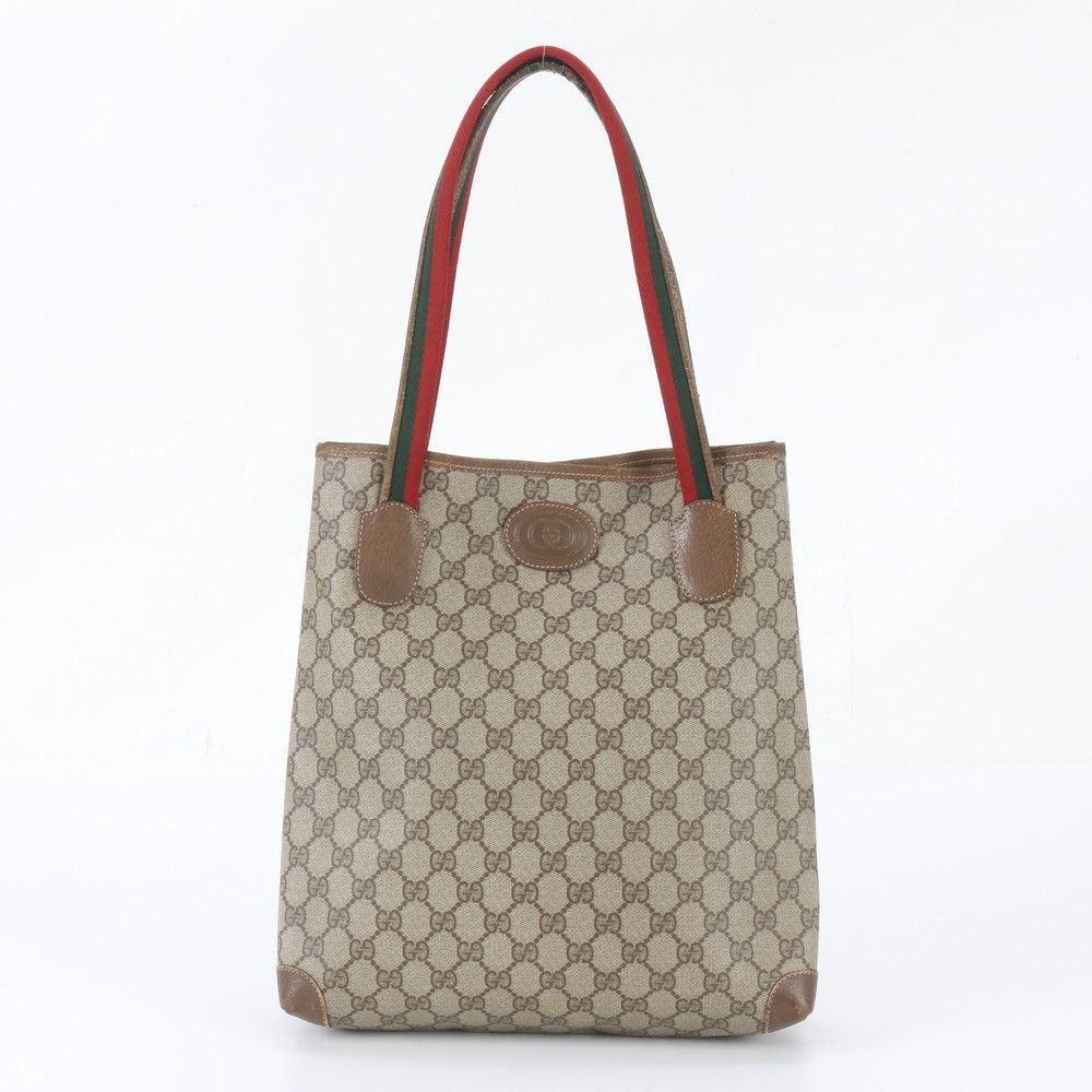 Gucci GG Supreme Sherry Line 002 58 Leather Tote Bag Shoulder — view 3
