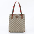Gucci GG Supreme Sherry Line 002 58 Leather Tote Bag Shoulder