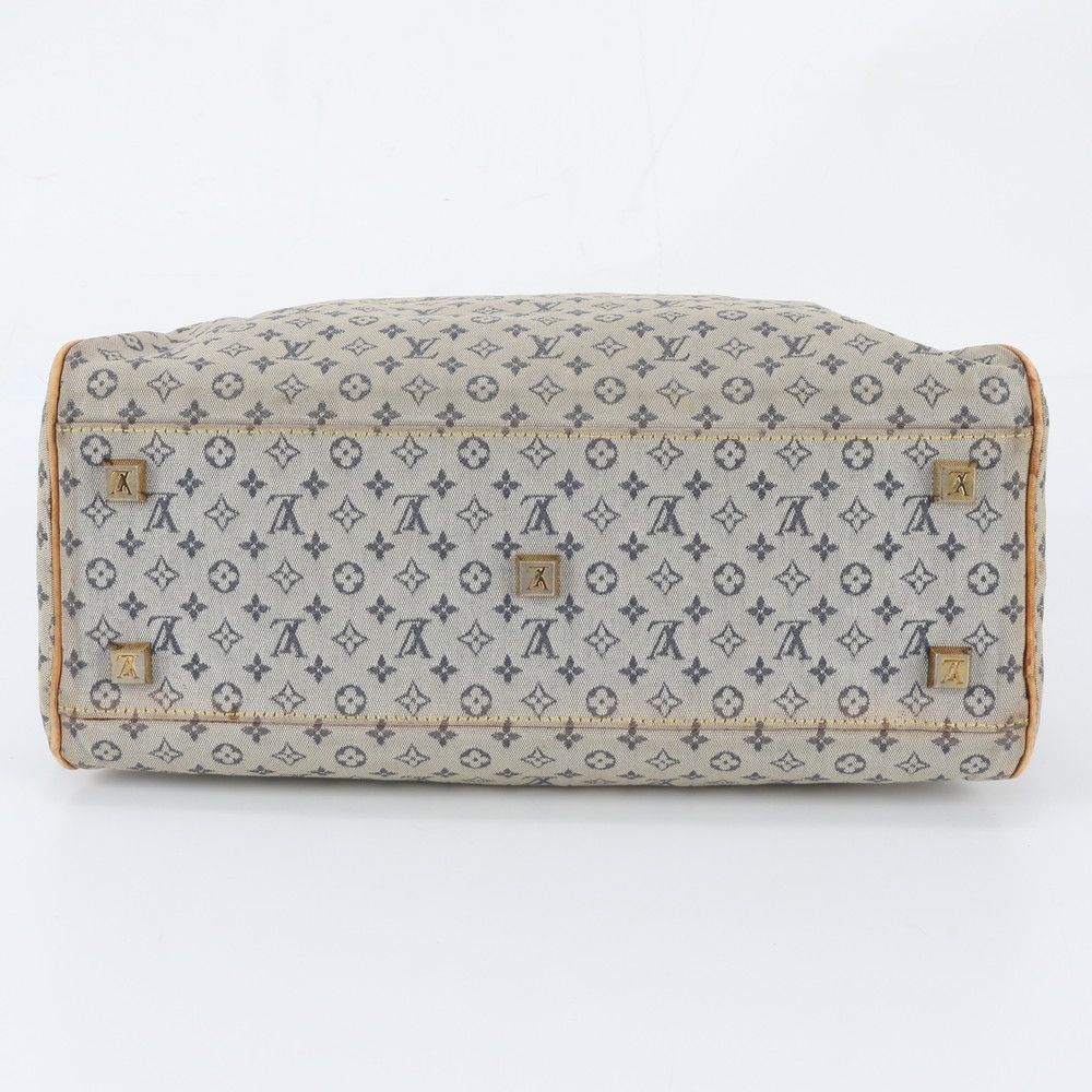 Louis Vuitton Monogram Mini Marie Blue Leather Canvas Handbag Tote — view 6