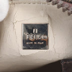 Fendi Zucca Pouch FF Leather Canvas Handbag — view 8