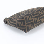 Fendi Zucca Pouch FF Leather Canvas Handbag — view 4