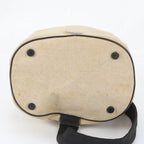 Prada Triangle Logo Drawstring Leather Canvas 2-Way Belt Bag Crossbody Body — view 7