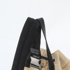 Prada Triangle Logo Drawstring Leather Canvas 2-Way Belt Bag Crossbody Body — view 4