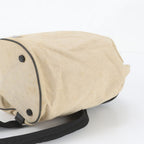 Prada Triangle Logo Drawstring Leather Canvas 2-Way Belt Bag Crossbody Body — view 5