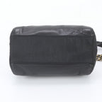 Prada Leather Chain Shoulder Bag Tote Black — view 6