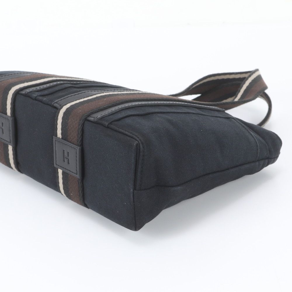 Hermes Troca Horizontal PM Leather Canvas Tote Bag — view 4