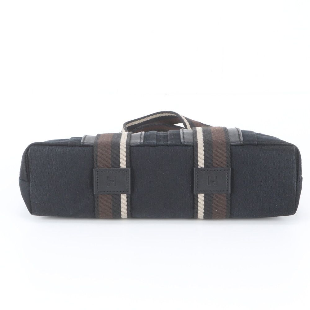 Hermes Troca Horizontal PM Leather Canvas Tote Bag — view 6