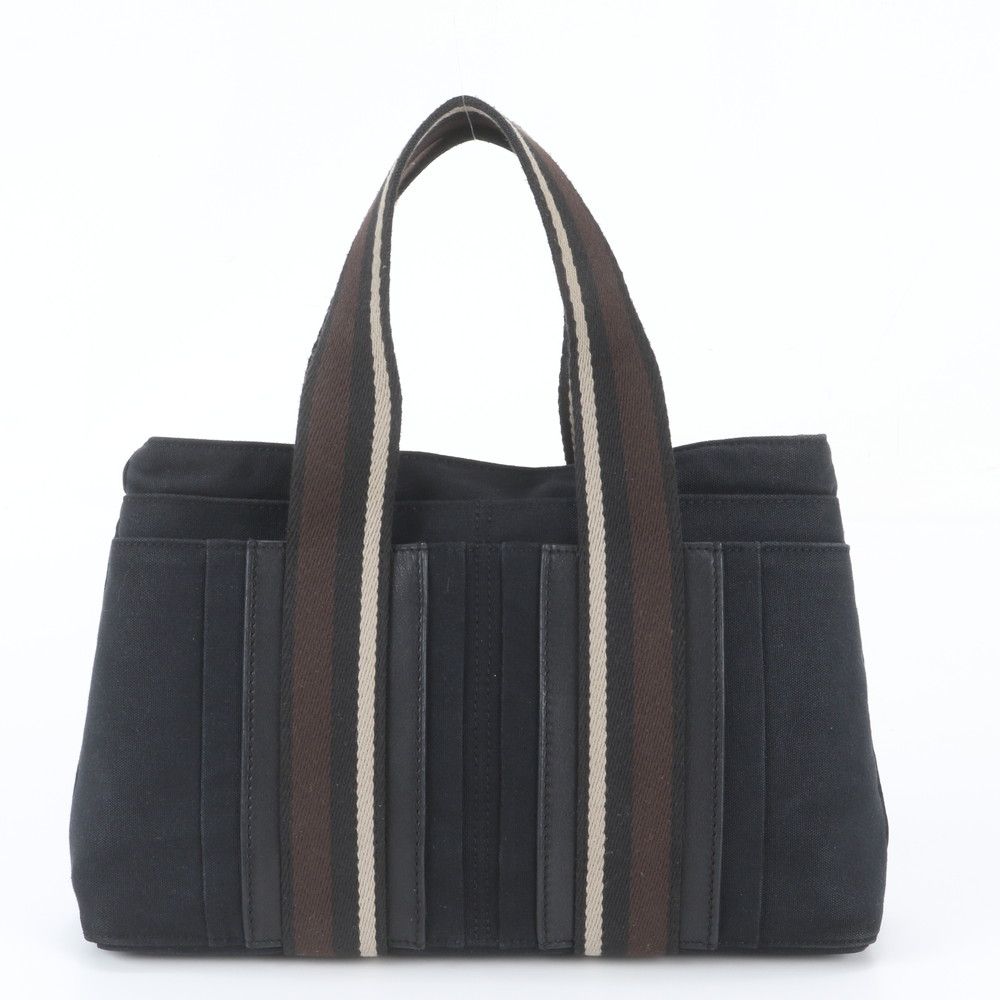 Hermes Troca Horizontal PM Leather Canvas Tote Bag
