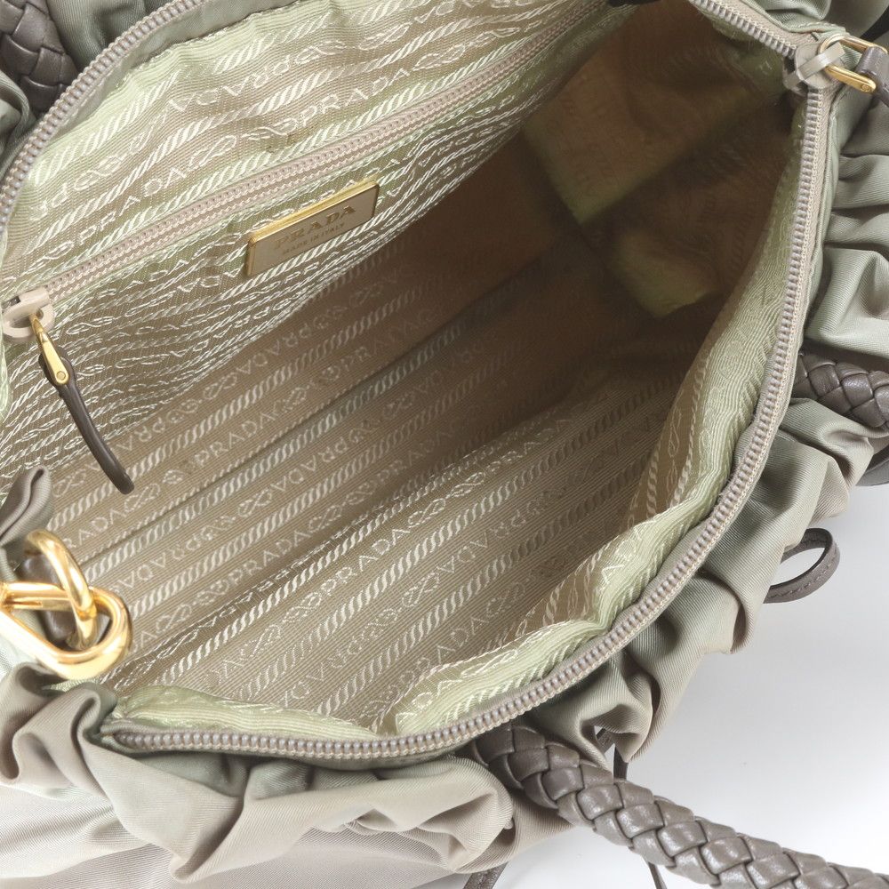 Prada Tessuto Nylon Leather 2-Way Shoulder Bag Crossbody Hand — view 8