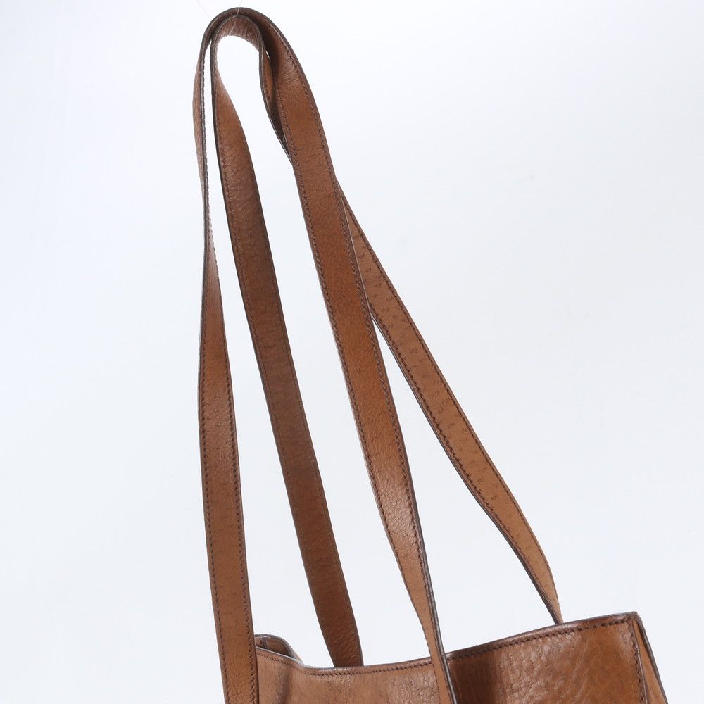 Prada Leather Tote Bag Shoulder Hand Brown — view 2