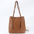 Prada Leather Tote Bag Shoulder Hand Brown