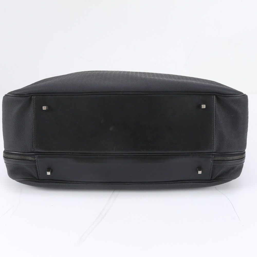 Loewe Repeat Anagram Leather Business Document Tote Bag Black — view 5
