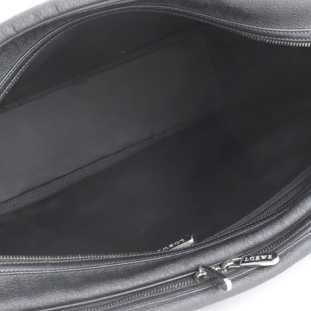 Loewe Repeat Anagram Leather Business Document Tote Bag Black — view 7