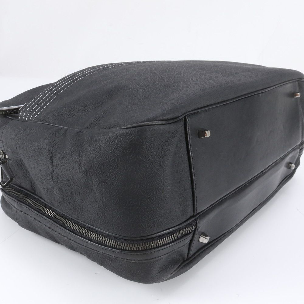 Loewe Repeat Anagram Leather Business Document Tote Bag Black — view 4