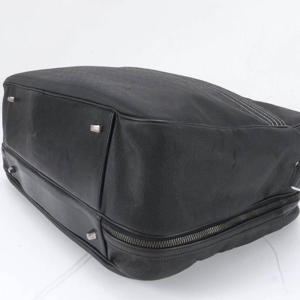 Loewe Repeat Anagram Leather Business Document Tote Bag Black — view 6
