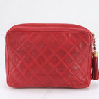 Chanel Quilted Lambskin Tassel Leather Clutch Hand Second Pouch — view 2