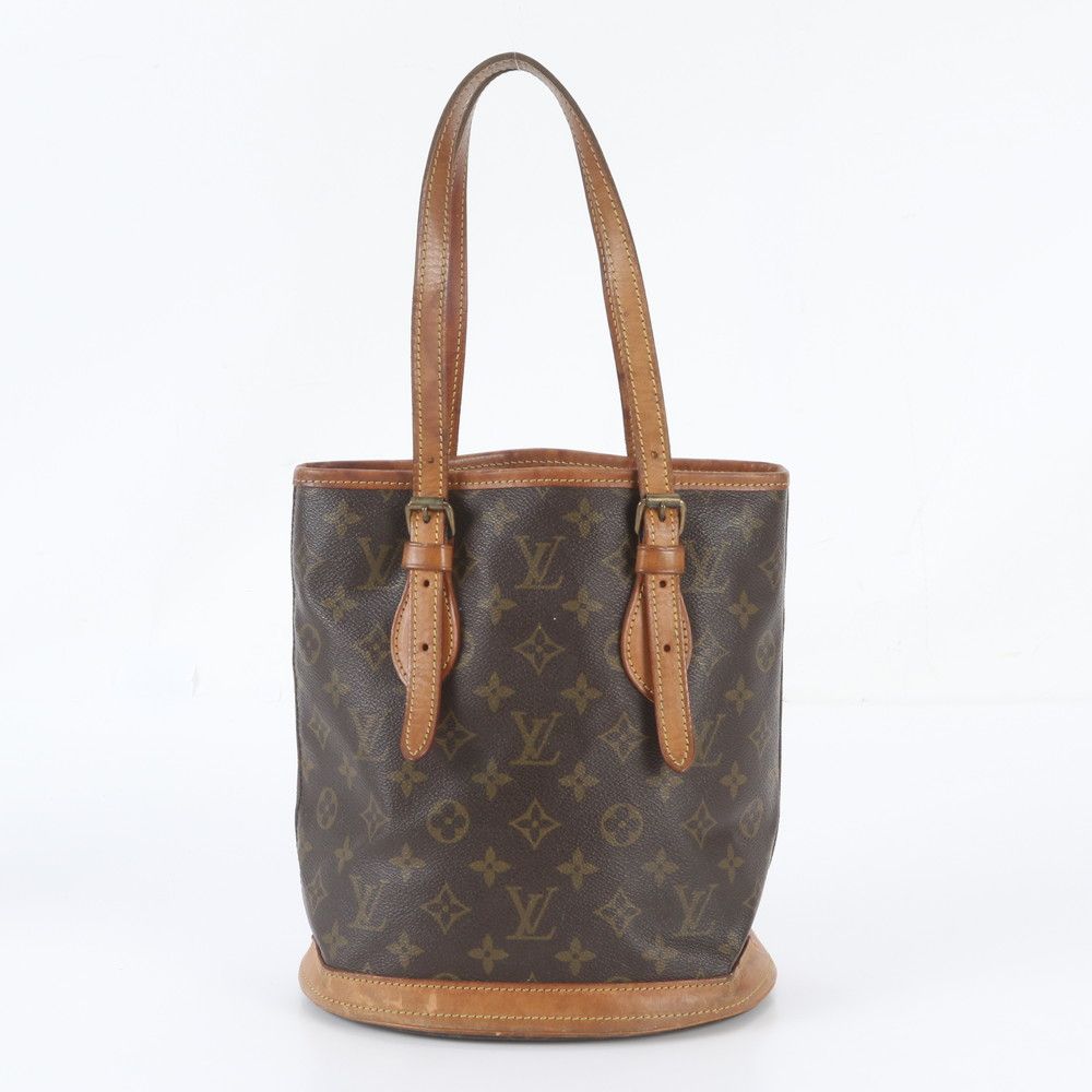 Louis Vuitton Monogram Bucket PM Leather Tote Bag Shoulder