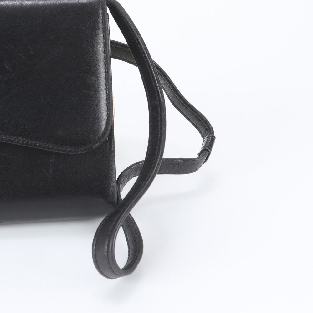 Gucci Vintage Leather Shoulder Bag Tote Hand Black — view 2