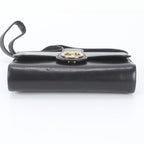 Gucci Vintage Leather Shoulder Bag Tote Hand Black — view 6