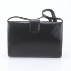 Gucci Vintage Leather Shoulder Bag Tote Hand Black — view 3