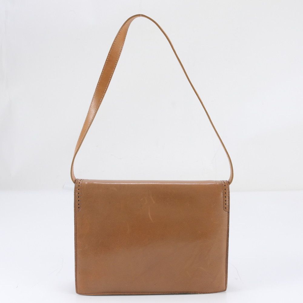 Saint Laurent Vintage Python Leather Shoulder Bag Hand Brown — view 3