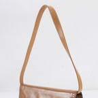 Saint Laurent Vintage Python Leather Shoulder Bag Hand Brown — view 2