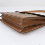 Saint Laurent Vintage Python Leather Shoulder Bag Hand Brown — view 6