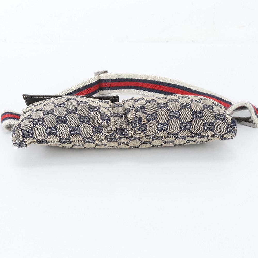Gucci GG Canvas Leather Belt Bag Body Waist Pouch — view 6