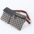 Gucci GG Canvas Leather Belt Bag Body Waist Pouch