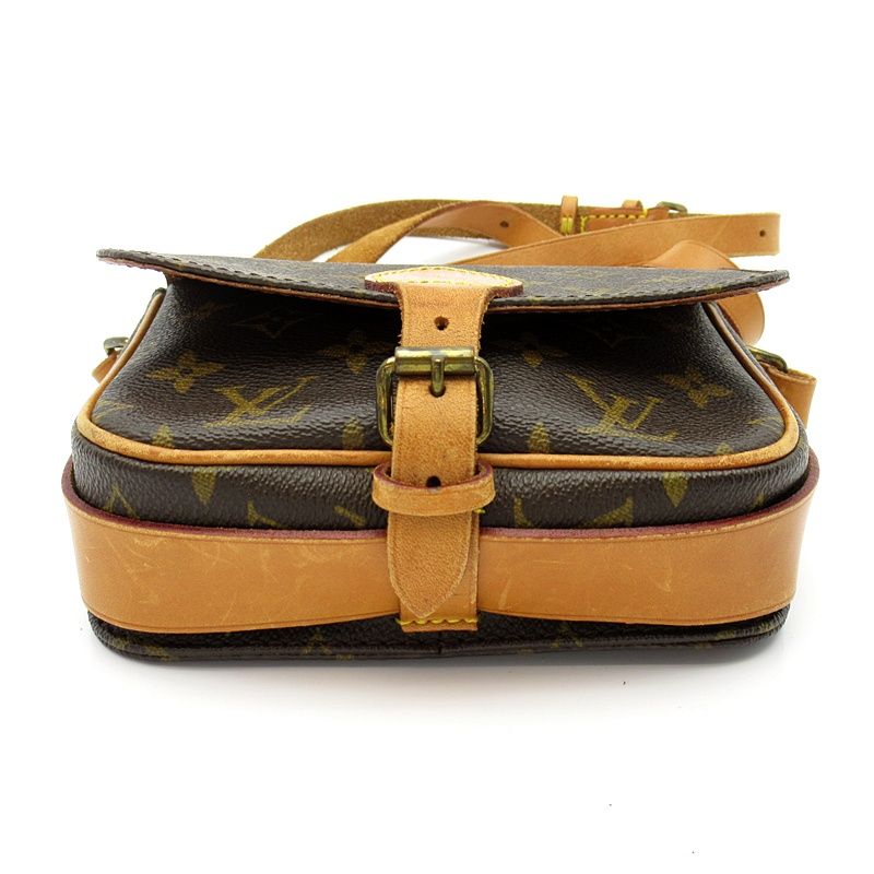 Louis Vuitton Mini Cartouchiere Monogram Shoulder Bag Brown — view 6