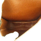 Louis Vuitton Mini Cartouchiere Monogram Shoulder Bag Brown — view 7