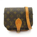 Louis Vuitton Mini Cartouchiere Monogram Shoulder Bag Brown