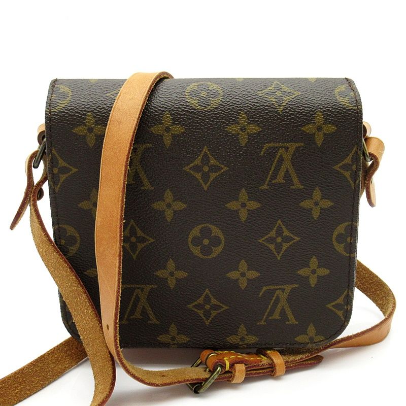 Louis Vuitton Mini Cartouchiere Monogram Shoulder Bag Brown — view 4
