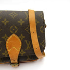 Louis Vuitton Mini Cartouchiere Monogram Shoulder Bag Brown — view 2