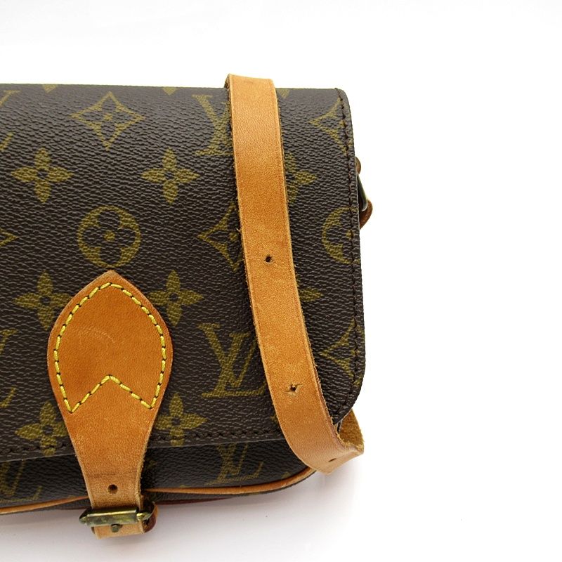 Louis Vuitton Mini Cartouchiere Monogram Shoulder Bag Brown — view 2