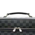 Louis Vuitton Pilot Case Damier Graphite Travel Bag Black Gray — view 2