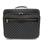 Louis Vuitton Pilot Case Damier Graphite Travel Bag Black Gray