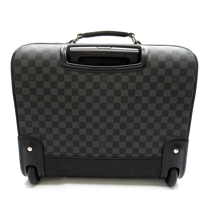 Louis Vuitton Pilot Case Damier Graphite Travel Bag Black Gray — view 4