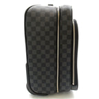 Louis Vuitton Pilot Case Damier Graphite Travel Bag Black Gray — view 5