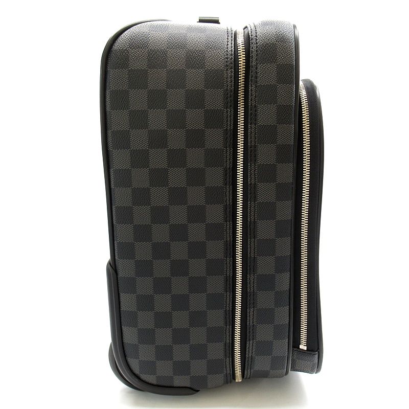 Louis Vuitton Pilot Case Damier Graphite Travel Bag Black Gray — view 5
