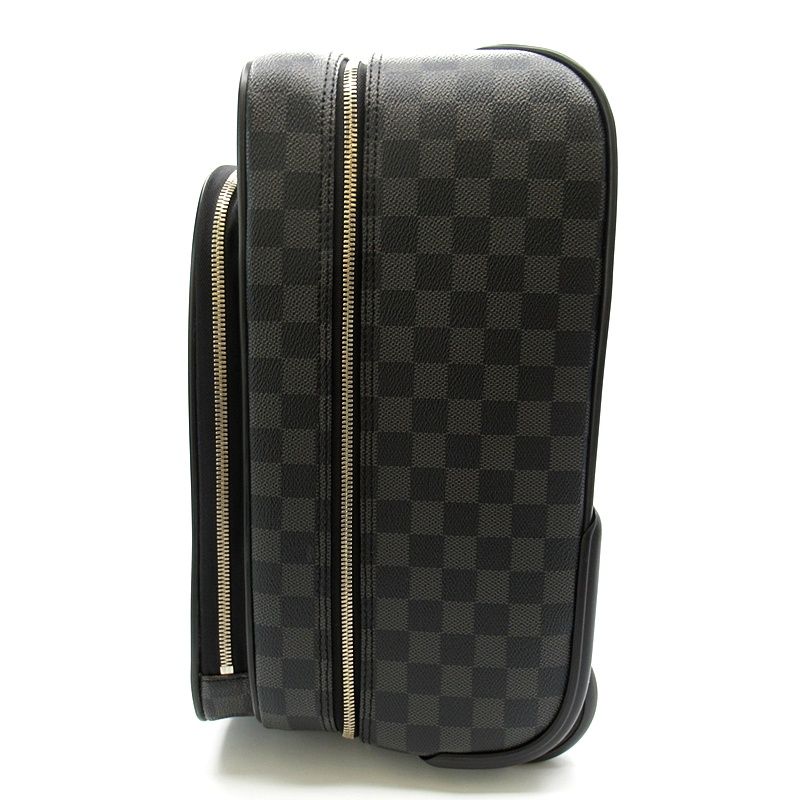 Louis Vuitton Pilot Case Damier Graphite Travel Bag Black Gray — view 3