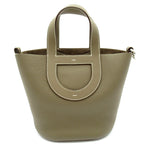 Hermes in the Loop 18 Taurillon Clemence Veau Handbag Etoupe